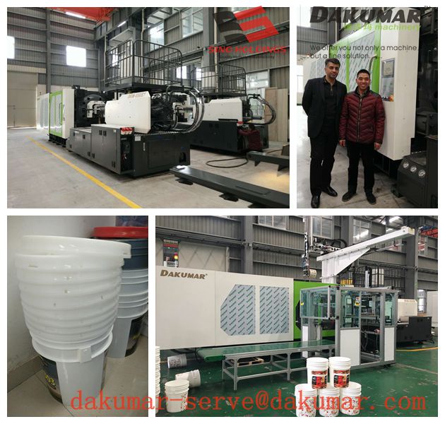 Paint bucket injection molding machine